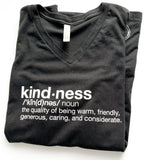 Kindness T-Shirt (Black with Screen Print Lettering)