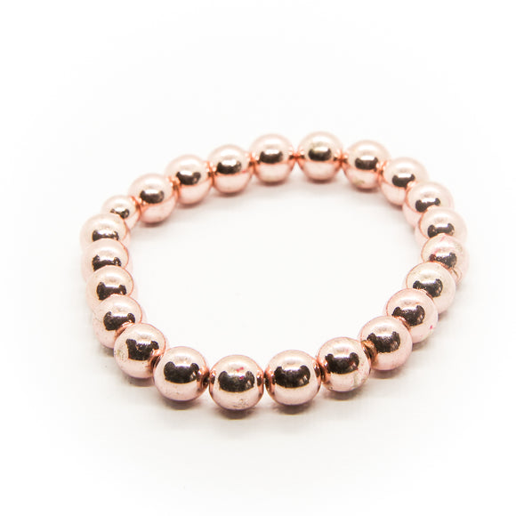 Synthetic Hematite - rose gold (8mm)