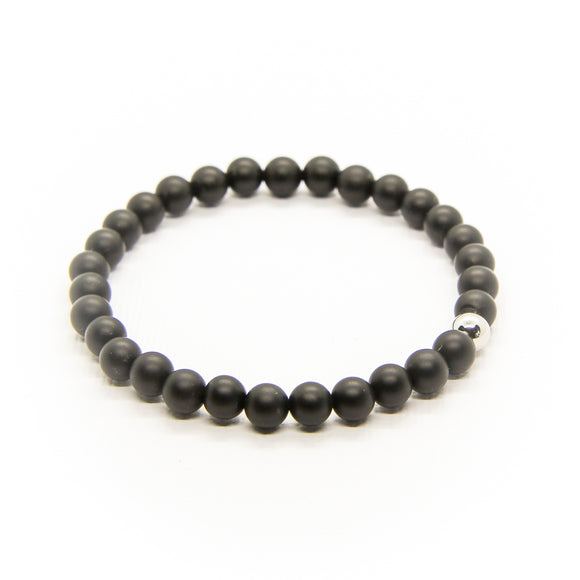 Black Agate - frosted (6mm)